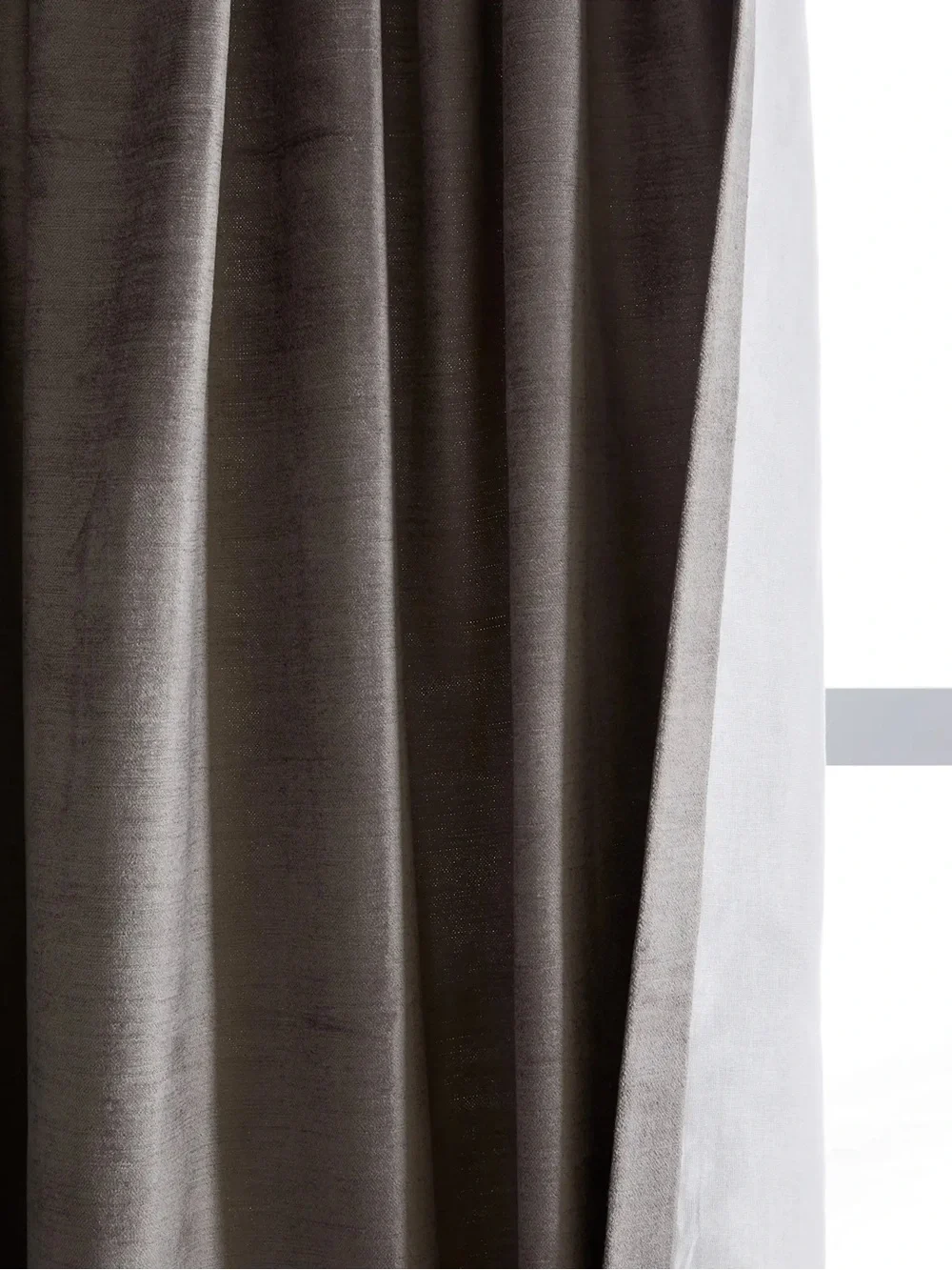 NWT QUINCE Set Of 2 48x96 Luster Velvet Curtains Slate 8924
